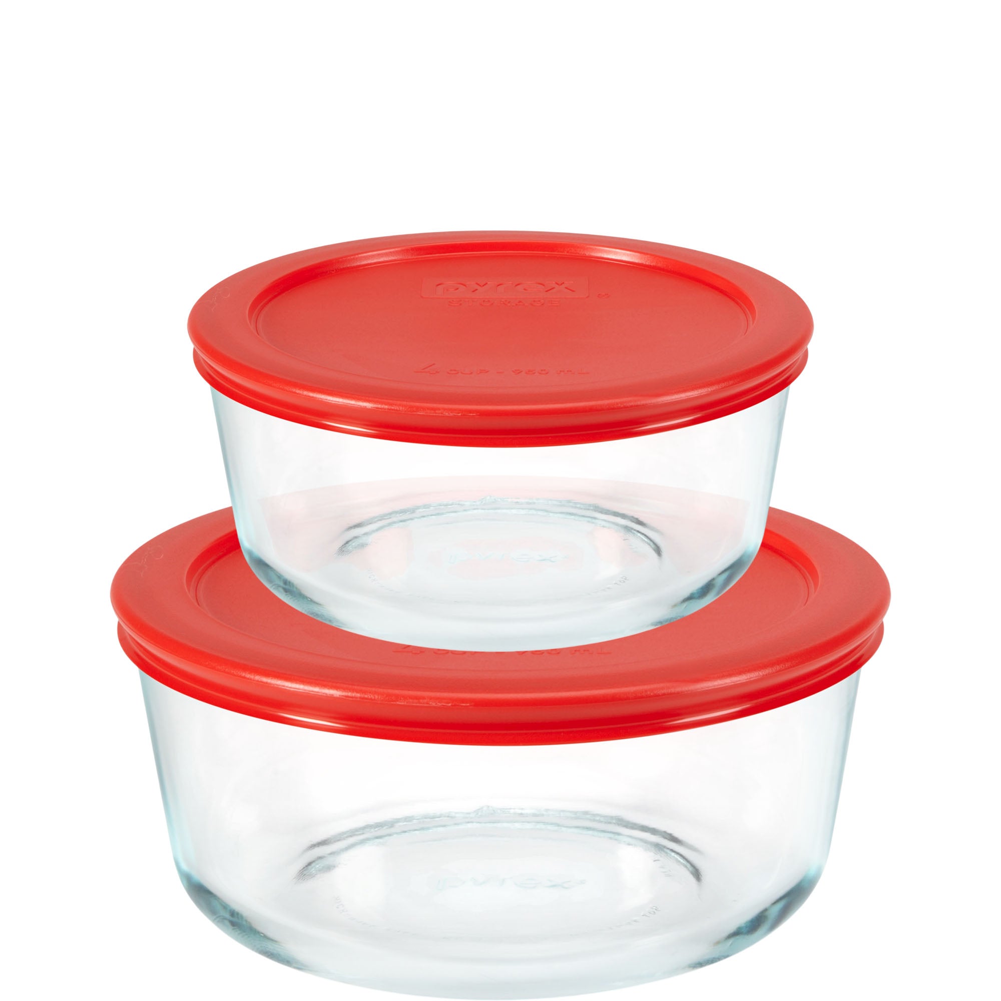 Pyrex® Simply Store® 4-piece Round Glass Storage Set