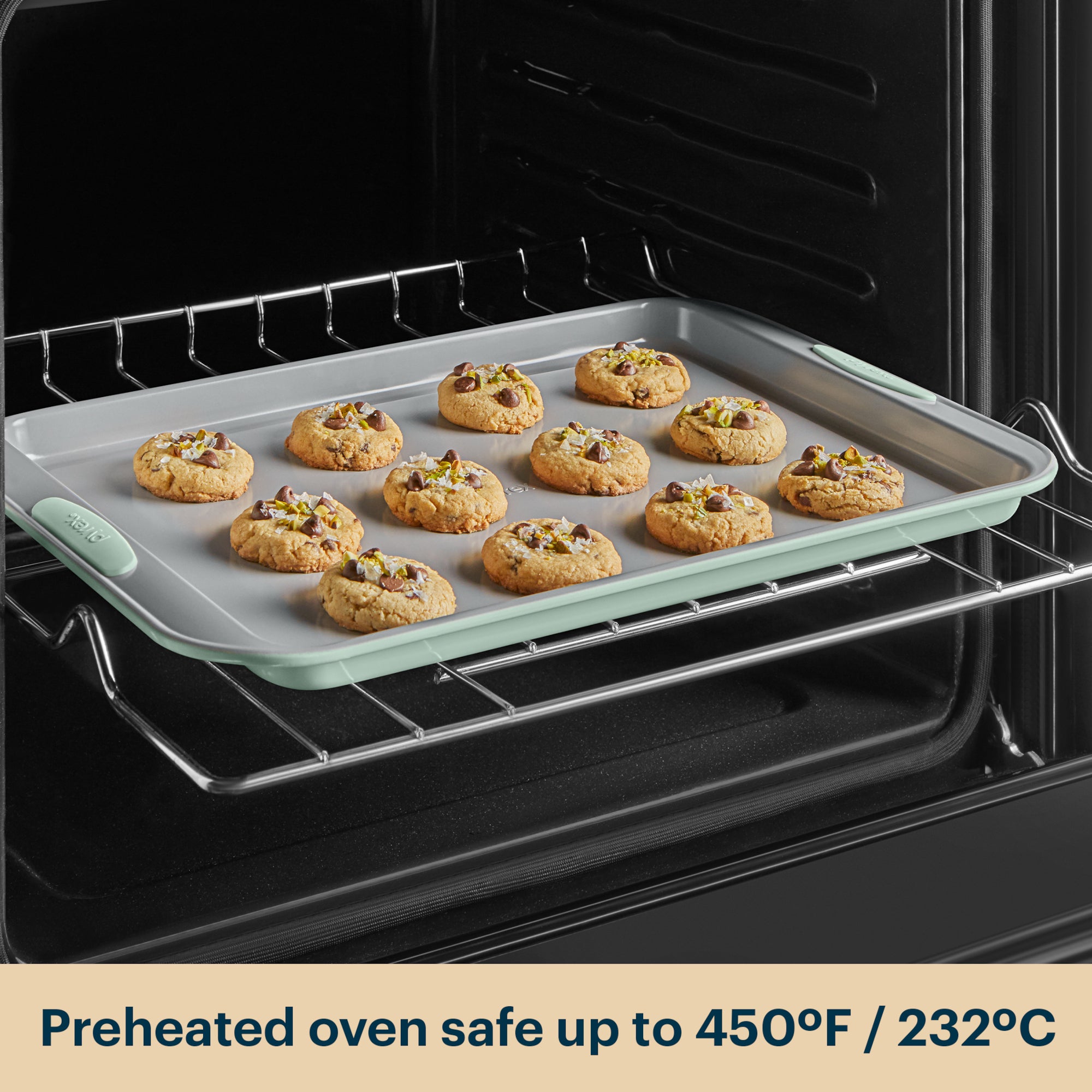 Pyrex® Metal Bakeware 3-Piece Large Cookie Sheet Set in Sage - Image 6