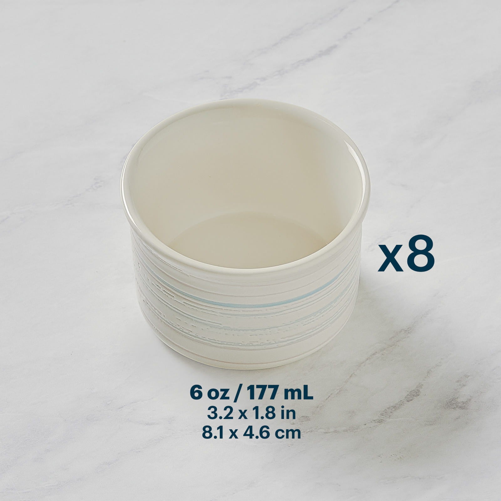 Pyrex® 8-Piece 6-ounce Ceramic Ramekin Set - Image 3