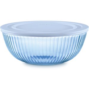 Pyrex® Colors Sculpted Tinted 4.5-quart Mixing Bowl with Lid, Blue