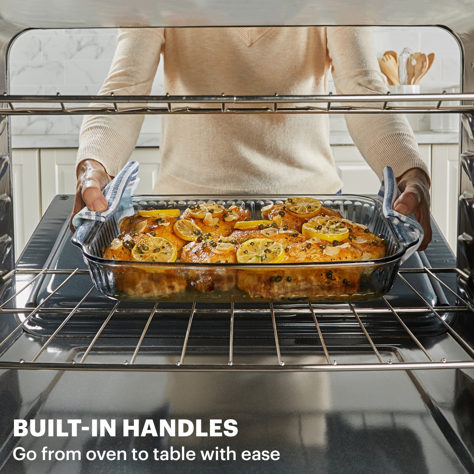 Pyrex® Sculpted Tinted Colors Sculpted Tinted 9" x 13" Baking Dish, Smoke - Image 2