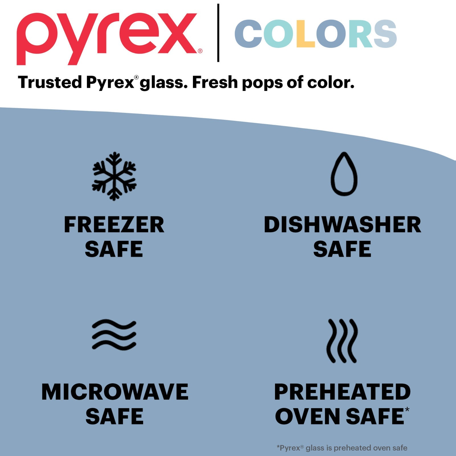 Pyrex® Simply Store® Tinted 4-piece Rectangle Storage Set with Green Plastic Lids - Image 6