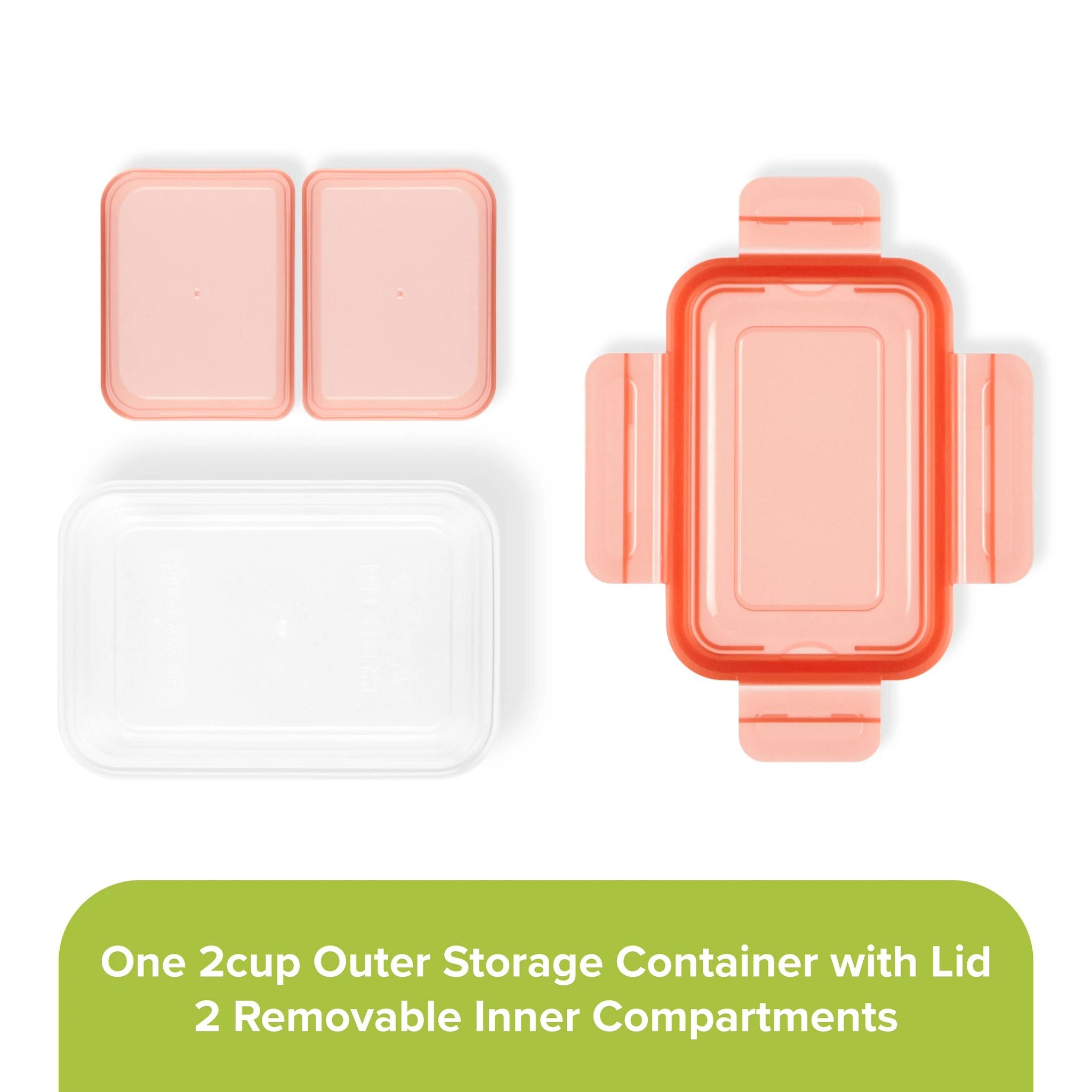 Snapware® Meal Prep Divided: 2-cup Rectangle Storage Container, 2-Section - Image 3