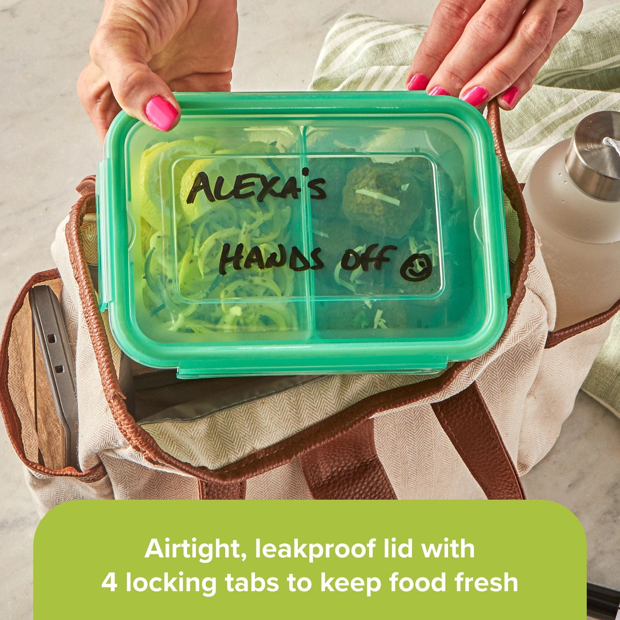 Snapware® Meal Prep Divided: 4.6-cup Rectangle Storage Container, 2-Section - Image 4